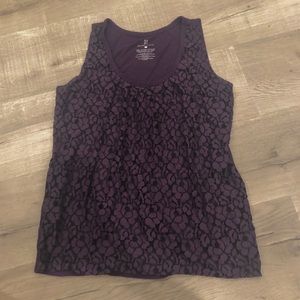 NY&C Dark purple Sleeveless top